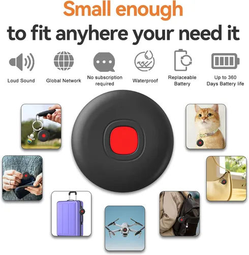Vista 7 de Etiquetas de seguimiento de aire 2026 para Android o iOS, etiquetas inteligentes Bluetooth de doble sistema, aplicación Find My o Google'S Find Hub