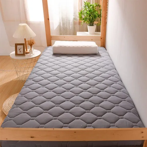 Vista 2 de Colchón japonés mejorado, tapete portátil de tatami para campamento, colchón plegable tamaño individual/individual/Queen/King, colchón de cama