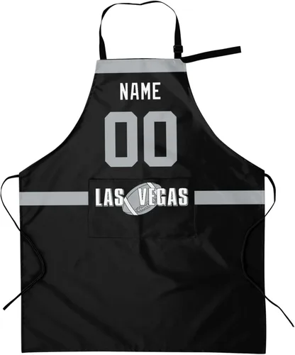 Vista 20 de Delantal con bolsillos, nombre personalizado y número, regalos personalizados para hombres y mujeres fanáticos del fútbol