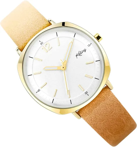 Vista 2 de Reloj de pulsera para mujer con correa de piel fácil lectura