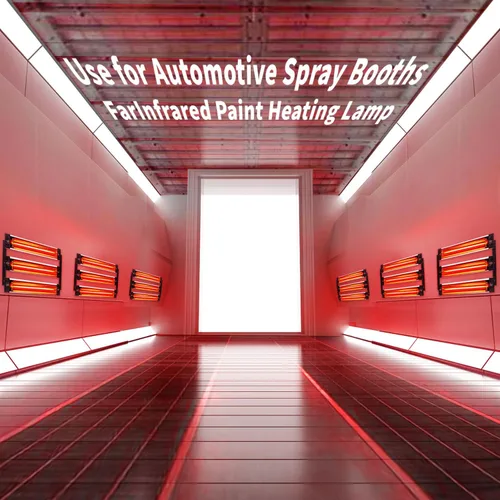 Vista 5 de Lámpara de curado de pintura infrarroja 3000 W 110 V lámpara de calor infrarrojo de onda corta para reparación de carrocería de automóvil, sistemas