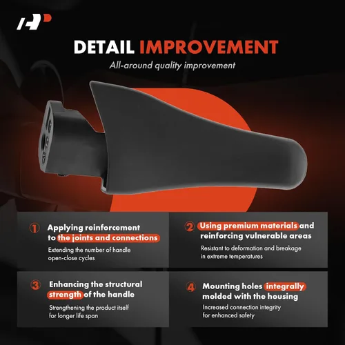 Vista 3 de A-Premium Manija de puerta interior delantera izquierda para el lado del conductor compatible con Kenworth T2000 1997-2011, T700 2011-2015