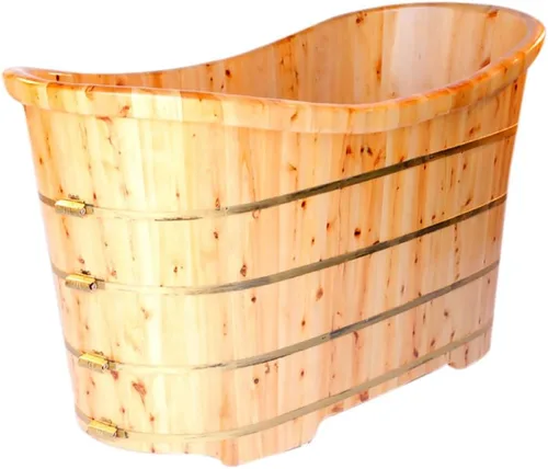 Vista 5 de ALFI brand AB1105 - Bañera de madera de cedro de 63 pulgadas