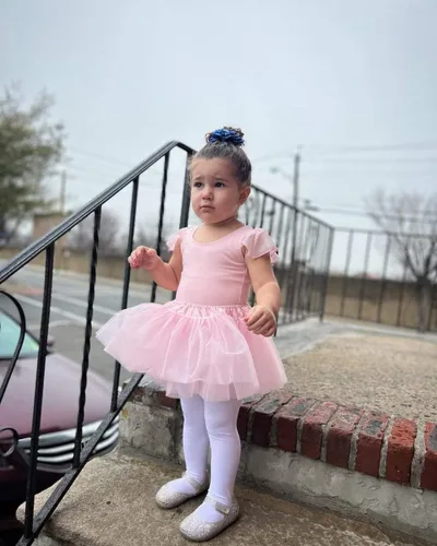 Vista 3 de Stelle Leotardos negros de ballet para niñas, trajes de gimnasia de manga corta con volantes (bebéniña pequeñaniño grande)
