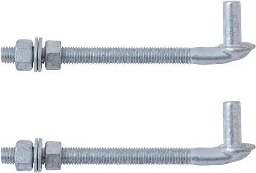 Vista 8 de VIVIDA Bisagra de Puerta con Perno en J de 6", Bisagra de Poste con Perno en J con Pasador Macho de 5/8", para Puerta de Cerca de Malla de Cadena