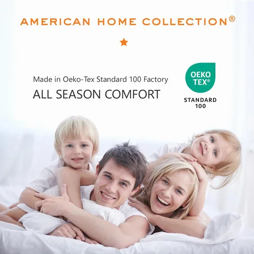 Vista 5 de American Home Collection - Juego de sábanas y fundas de almohada estampadas de 6 piezas, con 14 pulgadas de caída; sábanas de microfibra con doble