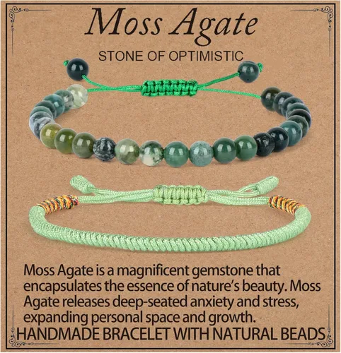 Vista 92 de LPBeads Pulsera de piedra natural hecha a mano de tamaño ajustable