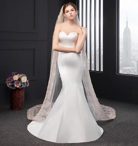 Vista 4 de EllieHouse E21 - Velo de novia para mujer con peine gratis