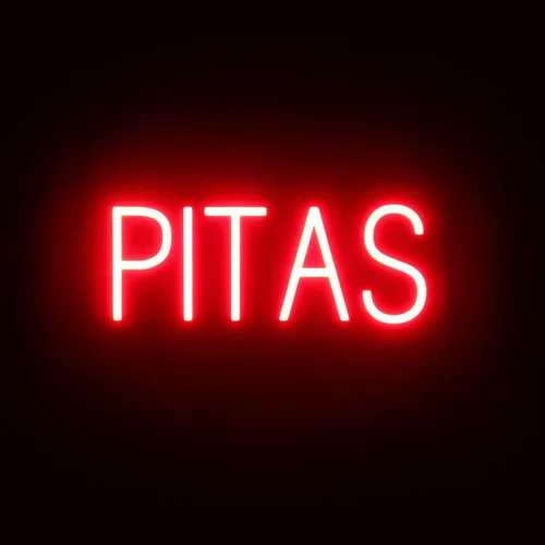 Vista 52 de SpellBrite Señal de PHO para restaurantes Señalización LED azul para restaurantes con LED de neón para empresas 13.2 x 6.3 pulgadas