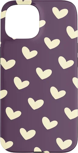 Vista 6 de Yellow Heart Pattern Minimalist Love Case for iPhone 16