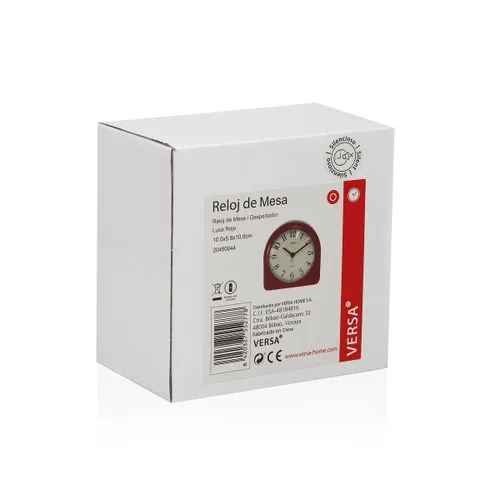 Vista 5 de Reloj de Mesa Versa Luxa Rojo