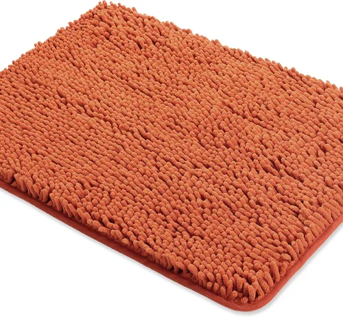 Vista 145 de Yeaban Alfombra de pasillo de baño de 24 x 72 pulgadas, antideslizante, alfombra de baño larga de felpilla gruesa, absorbente y lavable, alfombra