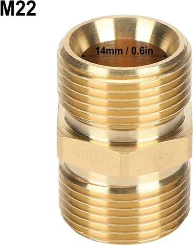 Vista 6 de Conectores rápidos para lavadora a presión, M22 rosca macho métrica 0.551 in Acoplador de conector de manguera de latón