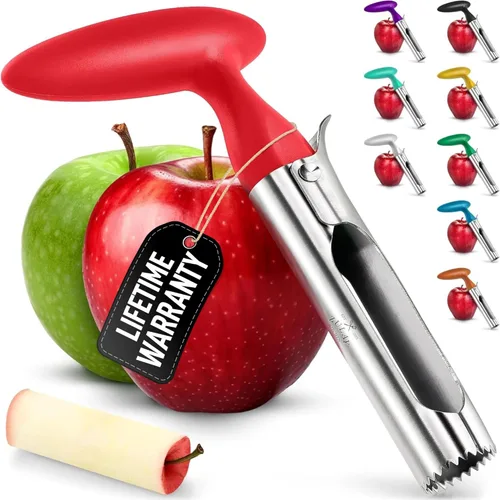 Vista 16 de Zulay Kitchen Herramienta Premium para Descorazonar Manzanas - Hojas Ultra Afiladas de Acero Inoxidable y Serradas para Descorazonar Fácilmente