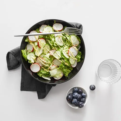 Vista 4 de Y YHY Tazones para pasta de 30 onzas, cuencos grandes para servir ensalada, cuencos de sopa poco profundos, cuencos de porcelana para pasta, juego