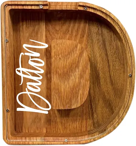 Vista 23 de Alcancía de madera grande personalizada, 7.5 pulgadas, con ventana acrílica fácil de abrir, caja de ahorro de dinero inicial para niños y niñas
