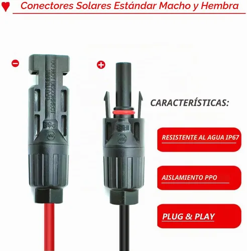 Vista 3 de Kits de paneles solares Cable de carga compatible con adaptador Anderson y conectores solares para centrales eléctricas portátiles, generadores
