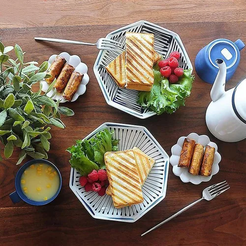 Vista 2 de Sartén para sándwich, sartenes de desayuno para evitar pegar panini haciendo panini patrón rejilla adecuada para hacer sándwiches