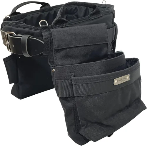 Vista 3 de BOULDER BAG Professional Pro Framer MAX Combo con cómodo cinturón de herramientas de soporte de espalda, hebilla de cinturón de cuero, resistente