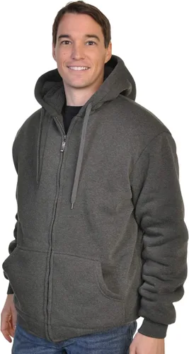Vista 4 de Chaqueta con capucha con cremallera completa y forro de sherpa