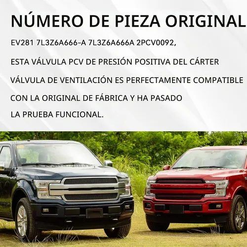 Vista 3 de Válvula PCV EV281 para Ford F-150, E-150, E-250, Crown Victoria, Lincoln 2007-2014 Válvula PCV de escape positivo válvulas de ventilación del cárter