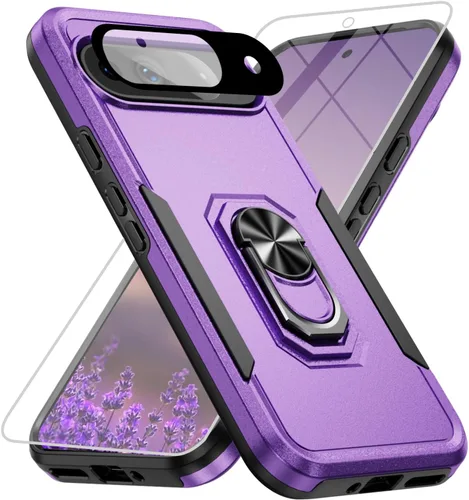 Vista 37 de Funda para Google Pixel 9 Pro XL [protección contra caídas de grado militar de 15 pies] con protector de pantalla y protector de lente, resistente a