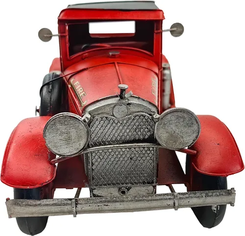 Vista 5 de Modelo clásico de hierro para camioneta roja para decoración de B