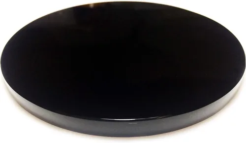 Vista 10 de Polar Jade Espejo de adivinación de obsidiana negra (4.3 pulgadas con soporte de madera)