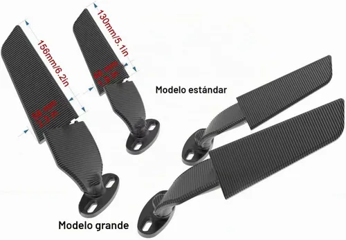 Vista 3 de Espejos de motocicleta de carreras, ala aerodinámica modificada, espejos laterales giratorios ajustables con amplio ángulo de visión para Honda