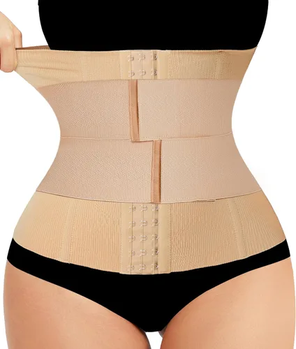 Vista 7 de LODAY Entrenador de cintura para mujer, corsé moldeador, control de barriga Gancho beige