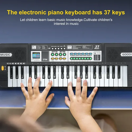 Vista 5 de Mini pianos teclado teclado piano teclado música teclado teclados electrónicos, pequeño piano eléctrico portátil multifuncional para principiantes