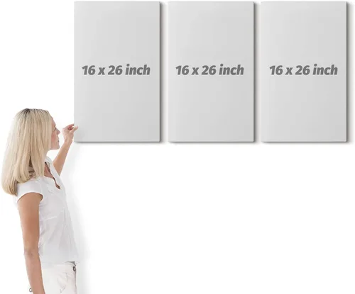 Vista 2 de Lienzo de playa costero para pared: tres piezas para dormitorio, imagen del océano, camino del océano, obra de arte de paisaje marino, pintura