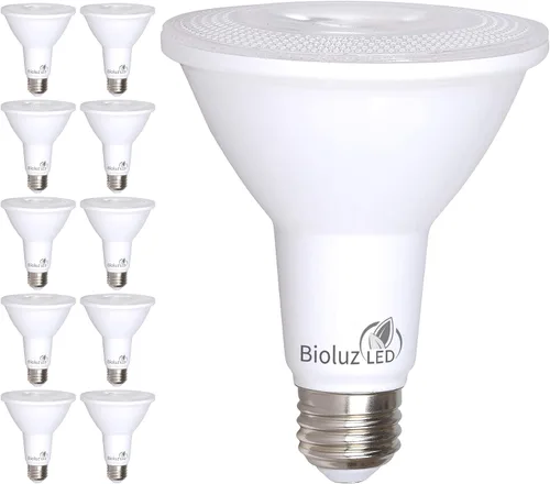 Vista 10 de Bioluz LED Paquete de 4 bombillas LED PAR30 de luz de inundación para interiores y exteriores, alto CRI, equivalente a 75 W usando 11 W, regulable