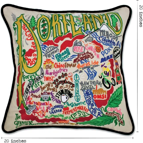 Vista 7 de Catstudio Portland (Oregon) - Almohada decorativa bordada