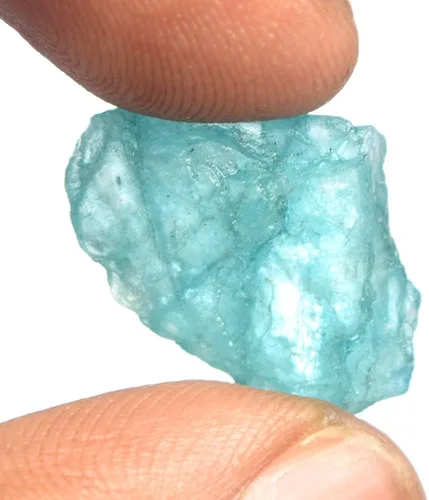 Vista 2 de Aguamarina azul áspera Gema 9.45 Ct Egl Certificado Aguamarina Natural Azul Aguamarina Schorl piedra preciosa DU-069, Gema, Brasil - Aguamarina