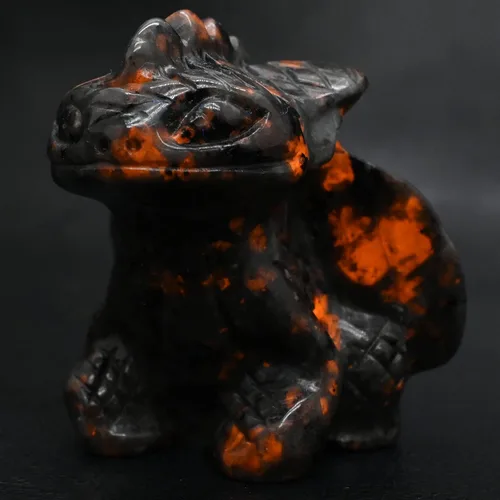Vista 15 de Estatua de cráneo sin dientes de 2" de cristales curativos y piedras Reiki, escultura de animal tallada a mano, figuritas de dragón volador