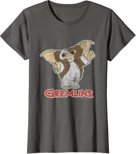 Vista 5 de Gremlins Camiseta Gizmo y Logo, Negro, S