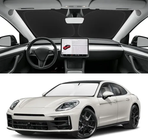 Vista 92 de Parasol plegable para parabrisas visor solar para ventana frontal accesorios de automóvil