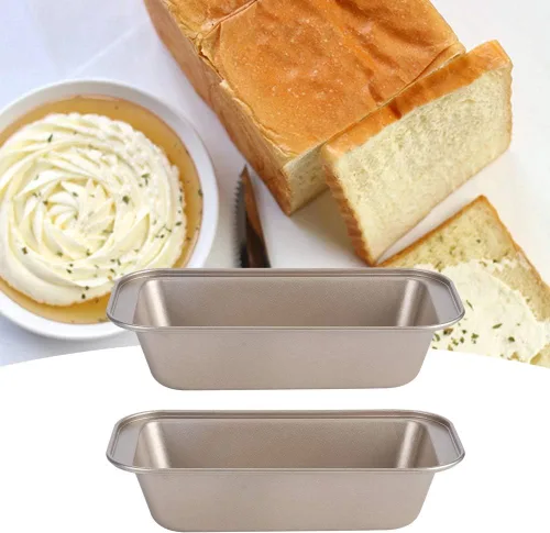 Vista 4 de Molde rectangular de 5.2 x 10 pulgadas, acero al carbono, antiadherente, pan, pastelería, utensilios para hornear para el hogar, cocina, panadería
