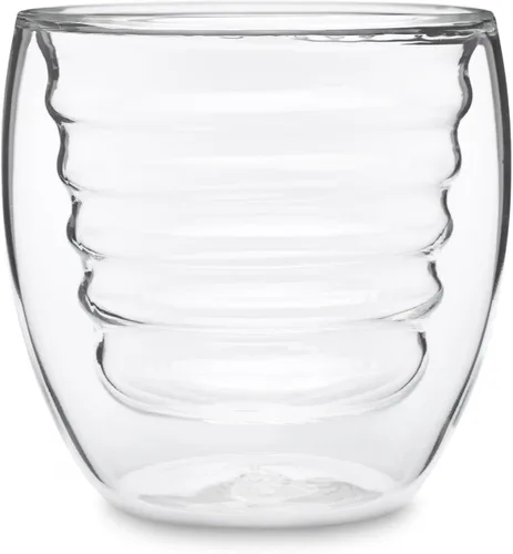 Vista 9 de Curva Artisan Series - Vasos y vasos de doble pared, juego de 4 vasos únicos de 8 onzas con aislamiento térmico