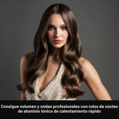 Vista 2 de Fromm Thermalux - Rodillos de pelo de aluminio, rodillos profesionales de autoagarre con núcleo de aluminio y tecnología iónica para volumen, ondas