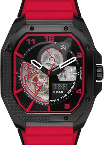 Vista 2 de Diesel Mens Flayed Automatic Stainless Steel Mechanical Skeleton Dial Watch