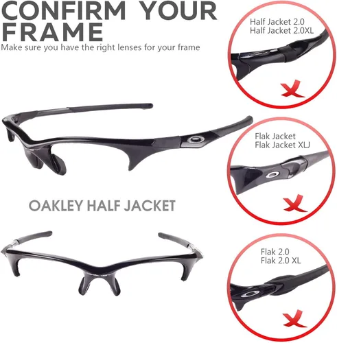 Vista 6 de Walleva Replacement Lenses For Oakley Half Jacket Sunglasses - Multiple Options Available