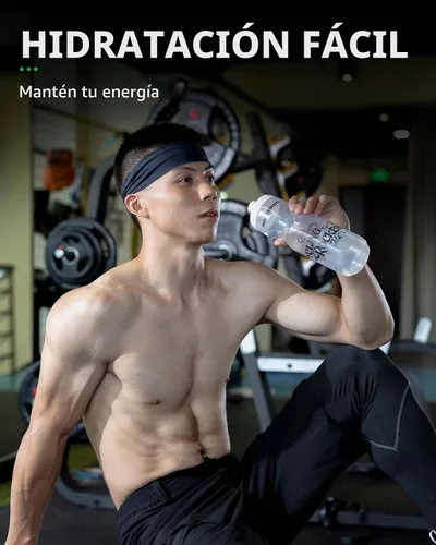 Vista 5 de ROCKBROS - Botella de agua para bicicleta, 20-25 onzas, sin BPA, a prueba de fugas, botella exprimible