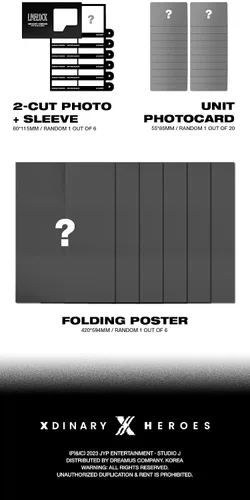 Vista 4 de Xdinary Heroes LIvelock 4º Mini álbum CD+Photobook+Photocard+Póster lírico en paquete+Seguimiento sellado XH (versión estándar ROJO)