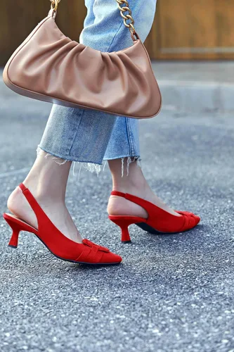 Vista 3 de Zapatos de vestir con tacón bajo y puntera cerrada para mujer, zapatos de vestir sexy y elegantes para boda y oficina
