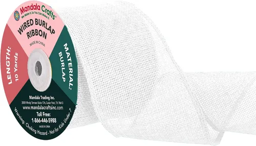 Vista 70 de Mandala Crafts Cinta de arpillera negra de 1.5 pulgadas de ancho para manualidades, rollo de 20 yardas de cinta rústica de arpillera para coronas