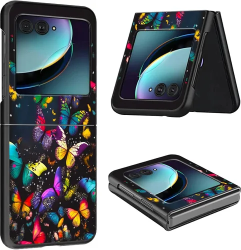 Vista 11 de Funda para Moto Razr Plus 2023 para Motorola Razr Plus Funda delgada y ligera de policarbonato duro a prueba de golpes Funda protectora para Audio