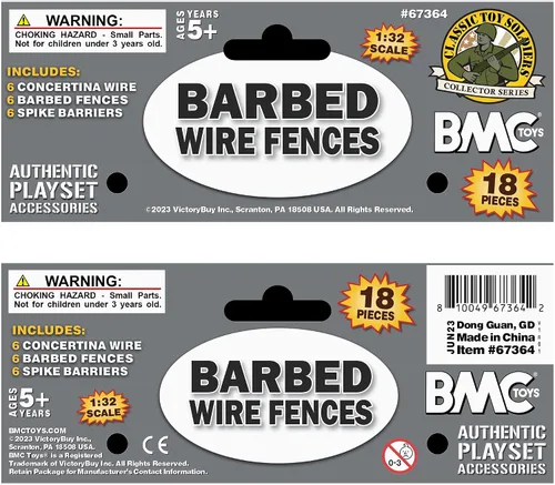 Vista 5 de BMC CTS Concertina Barbed Wire Fence Barricade - 18 piezas de plástico ejército hombres accesorio