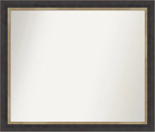 Vista 355 de Amanti Art Espejo personalizado, espejo de baño negro Astor, espejo de pared o espejo de tocador de baño sobre el fregadero (25 x 25 pulgadas)